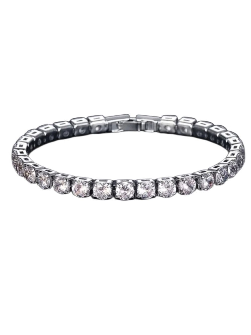 Sterling Silver CZ Diamond Tennis Bracelet
